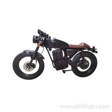 popular retro 2000w electric motorcycle with battery